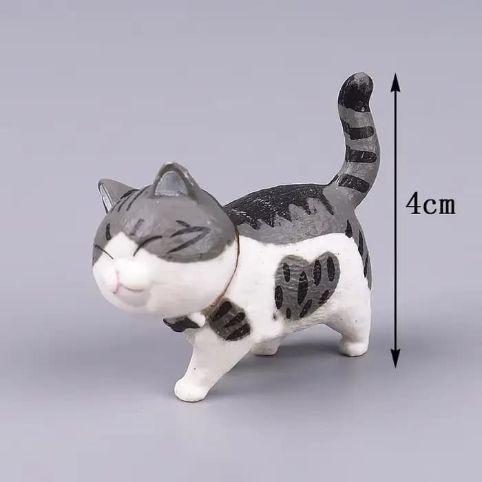 Simulation de modèle animal de dessin animé de cloches de chat, artisanat de figurine, décor moderne à la maison, décoration de jardin féerique miniature, accessoires de bricolage