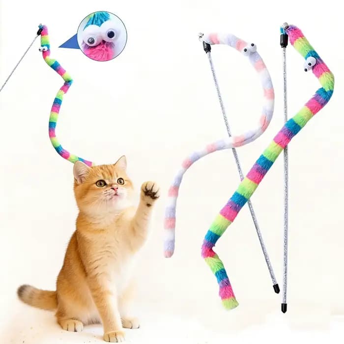 Jouet arc-en-ciel interactif pour chat