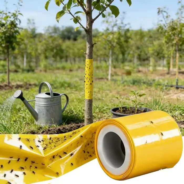 1 rouleau de ruban adhésif anti-parasites pour arbres (10 cm de large, 5 m de long) adapté aux pommiers et aux cerisiers, utilisé pour la protection des jardins