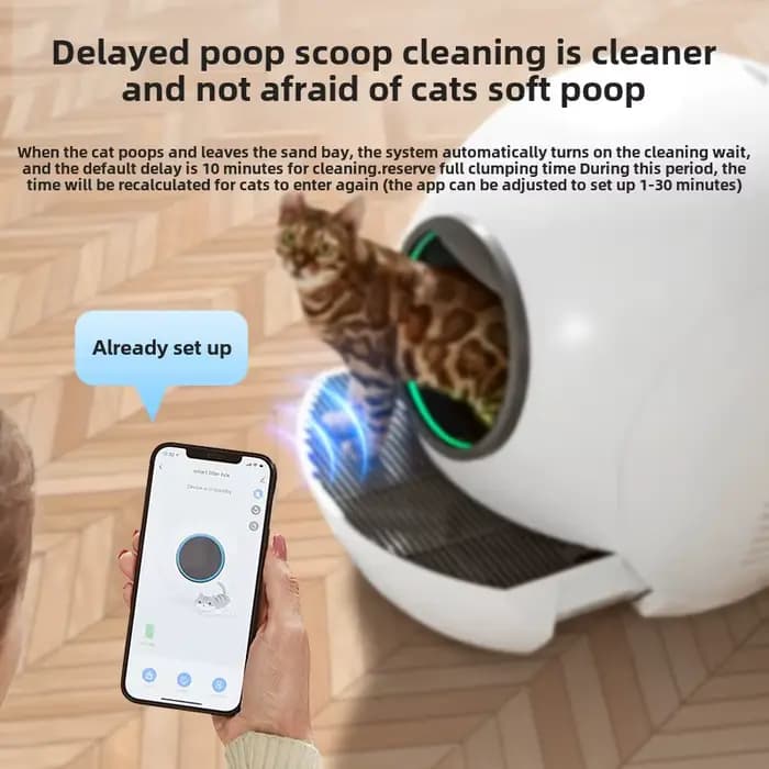 Bac à litière intelligent pour chat