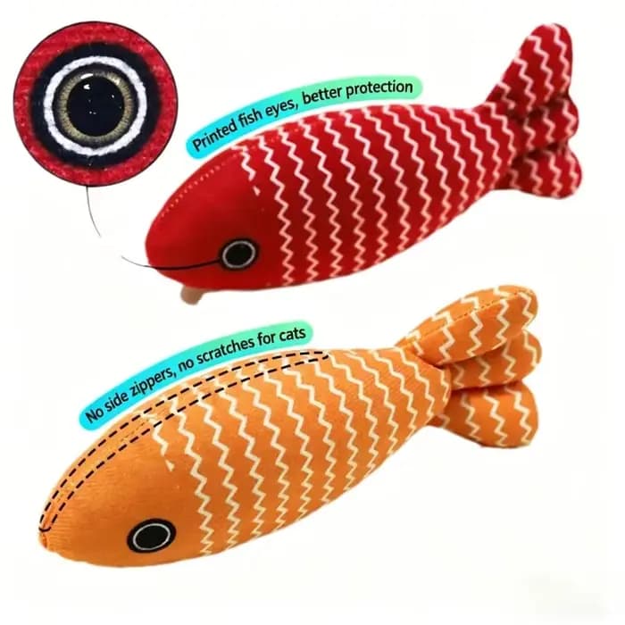 Jouet pour chat en forme de poisson