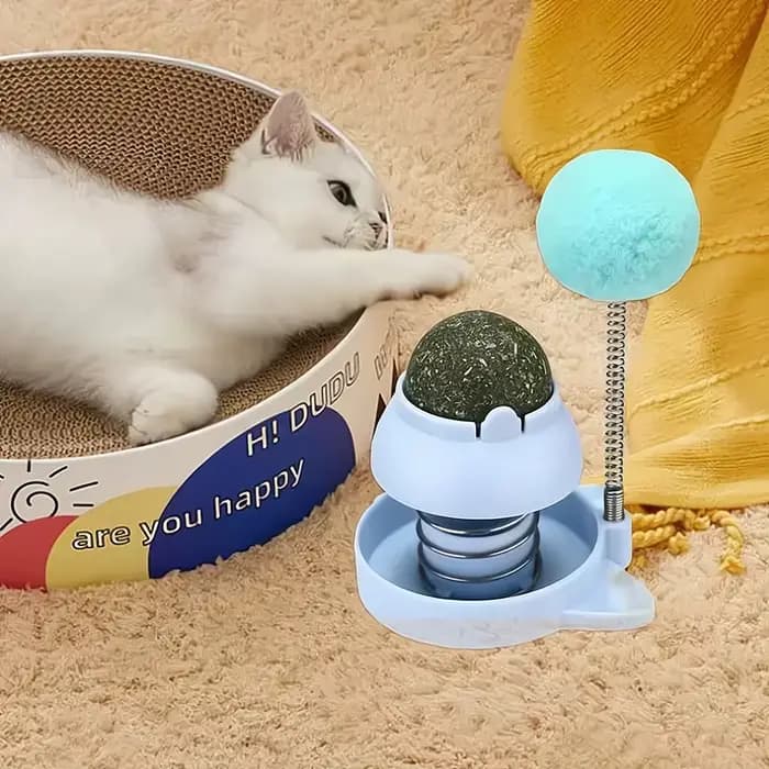 Jouet d'herbe à chat rotatif