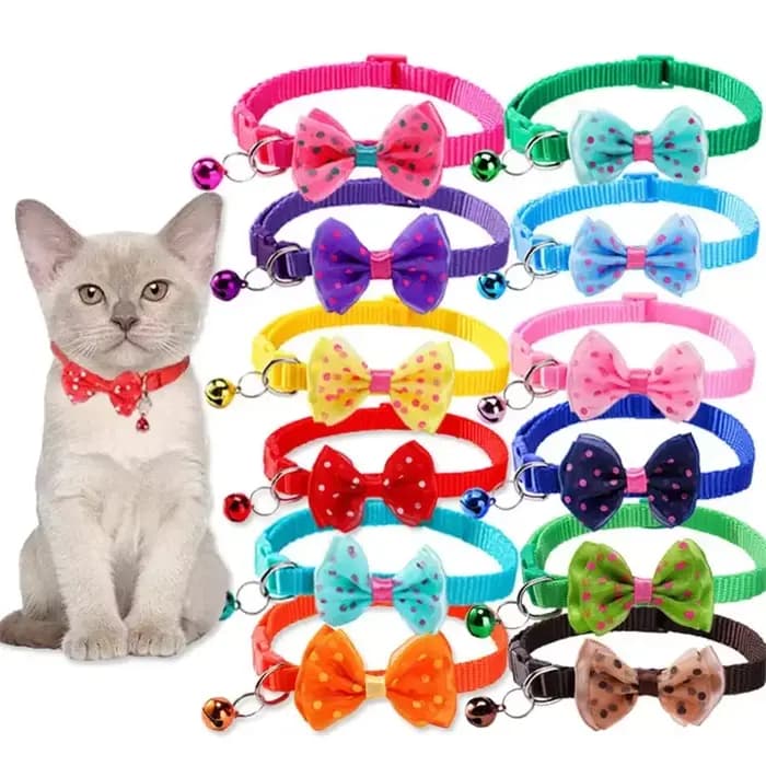 Collier pour chien et chat à nœud papillon tendance