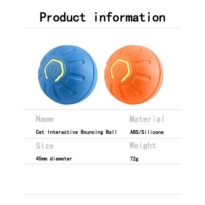 Balle rebondissante interactive pour chat