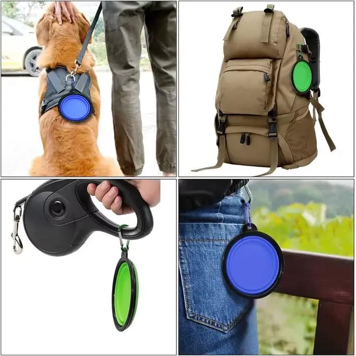 Mangeoire Portable Pliante en Silicone pour Chien et Chat
