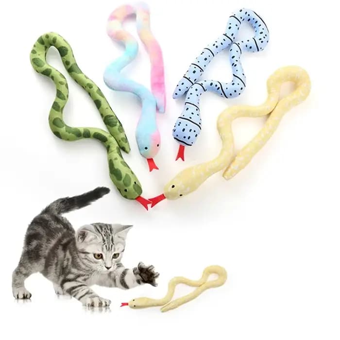 Jouets interactifs pour chat en forme de serpent