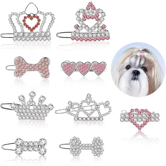 Pet belles épingles à cheveux accessoires pour chiens arcs pour chiens de compagnie pinces à cheveux pour chiots chiens chat Yorkie Teddy cheveux toilettage accessoires pour cheveux d'animaux de compa