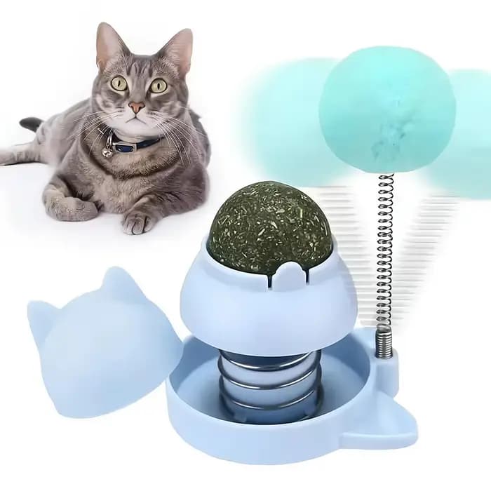 Jouet d'herbe à chat rotatif