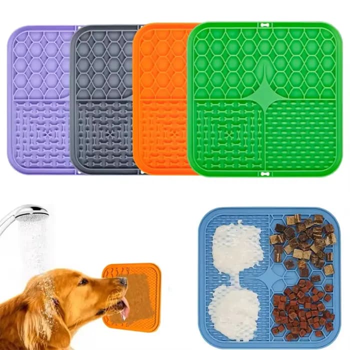 Tapis de léchage en silicone pour animaux de compagnie