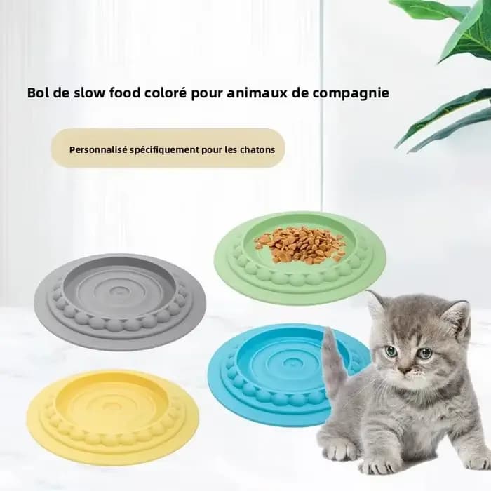 Tapis de nourrissage lent pour chat
