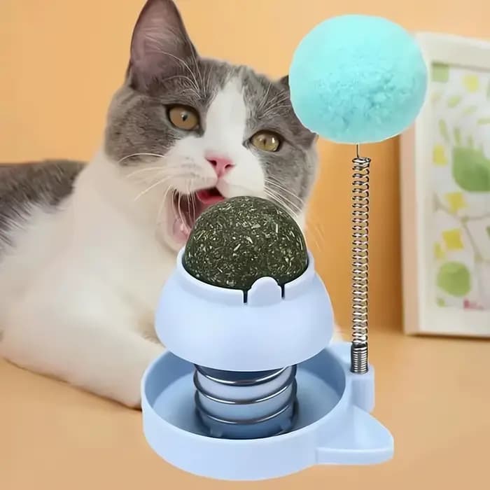 Jouet d'herbe à chat rotatif
