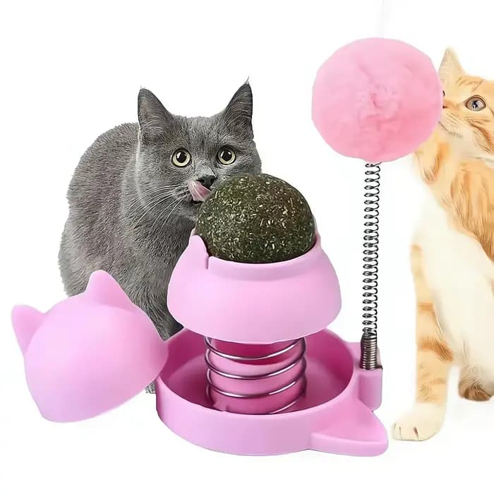Jouet d'herbe à chat rotatif