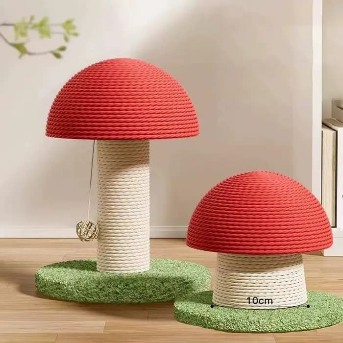 Griffoir pour chat en forme de champignon
