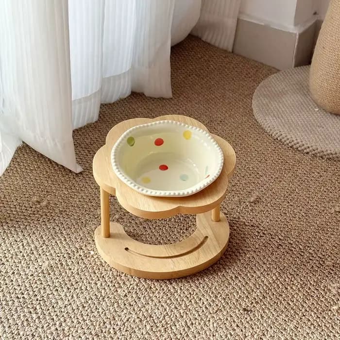 Bol en céramique anti-vomissement pour chat