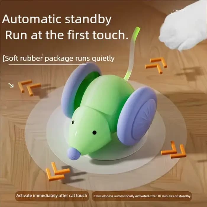 Jouet pour chat souris mobile automatique