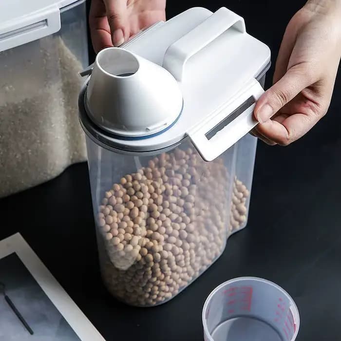 Conteneur de stockage d'aliments pour animaux de compagnie de qualité supérieure avec joint hermétique - Durable