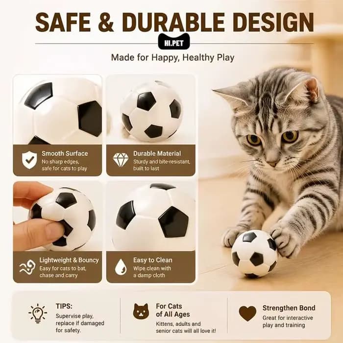4 jouets de football pour chat