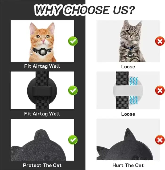 Collier pour chat Compatible avec Apple Airtag avec cloche