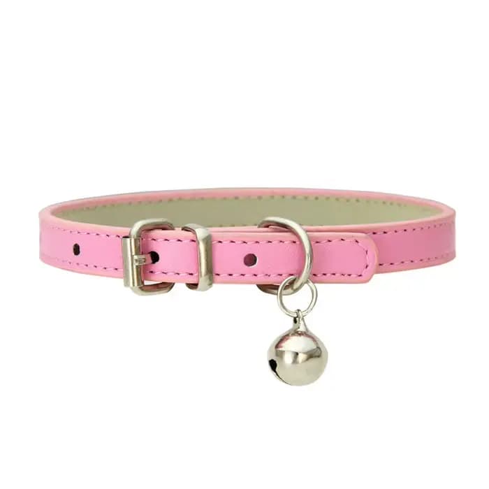 Collier en cuir pour petit chien et chat