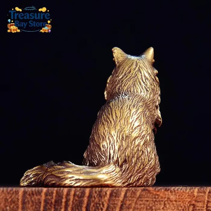 Figurines miniatures Maine Coon en laiton