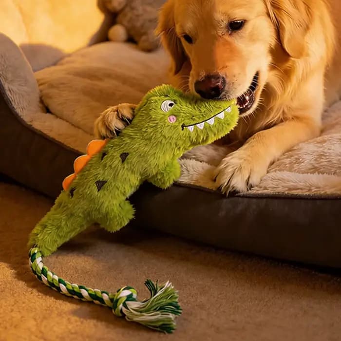 Jouet à mâcher pour chien en peluche nouée