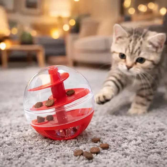 Jouet distributeur de friandises pour chat