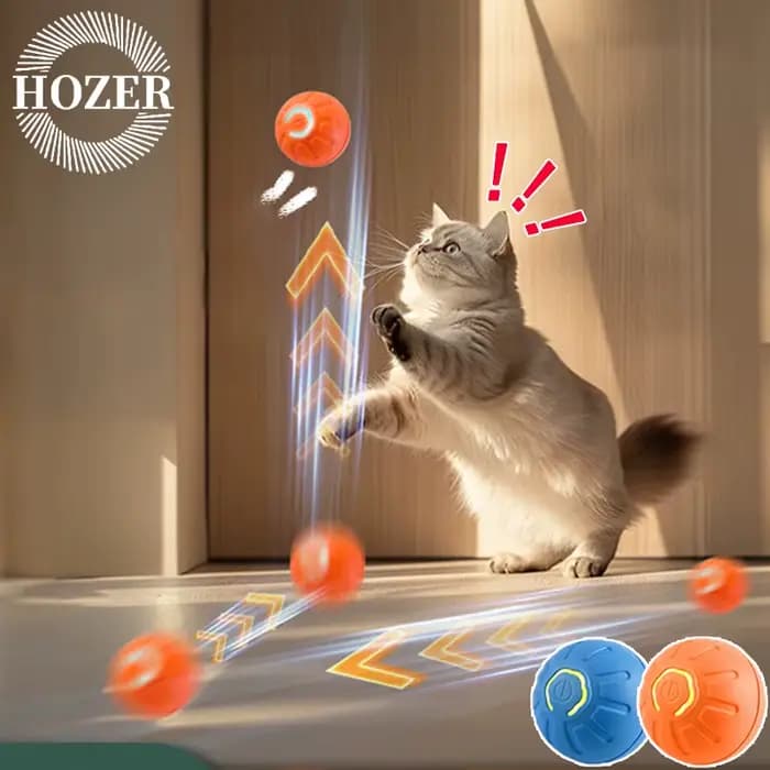 Balle rebondissante interactive pour chat