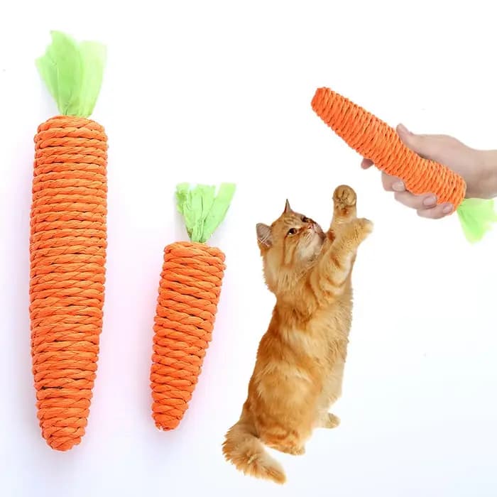 Jouet pour chat, son de carotte