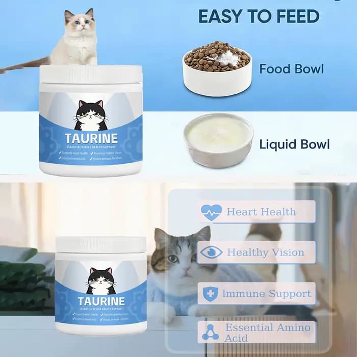Compléments alimentaires pour chats en poudre hydrosoluble pour la santé cardiaque