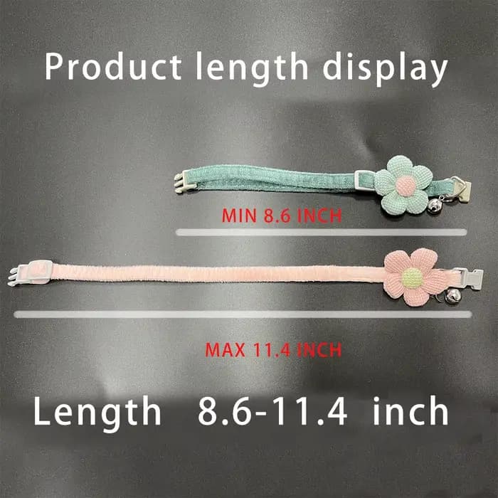 Collier pour chat avec fleur mignonne, boucle réglable, cloche, fournitures pour petits animaux de compagnie, collier pour chaton, petit chien, 1 pièce