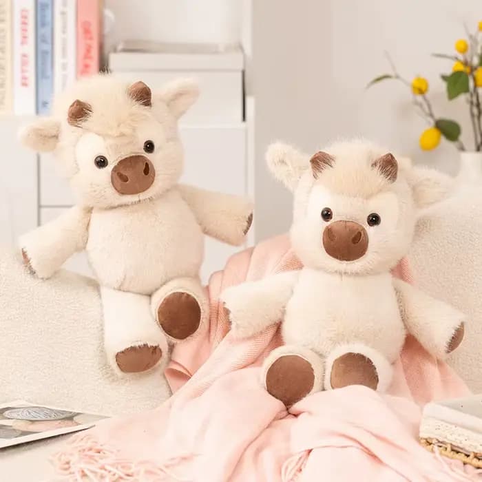 Adorable peluche de vache des Highlands 45 cm
