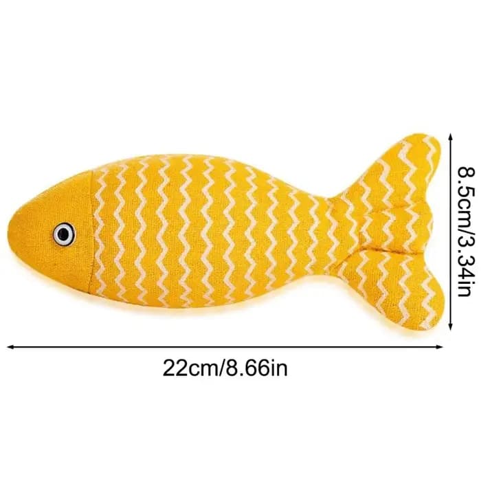 Jouet pour chat en forme de poisson