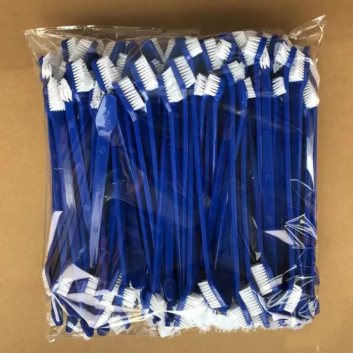 Brosse à dents à Double tête pour chien