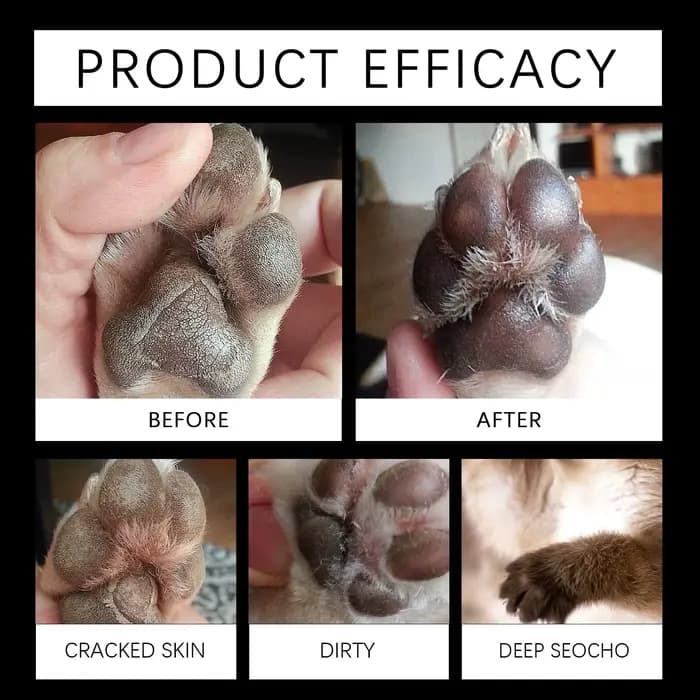 Crème de Soin des Pattes pour Animaux – Hydratation Intense, Réparation des Pattes Sèches et Fissurées, Huile de Coco Apaisante, Anti-Dérapante, Réparation Cutanée pour Chiens et Chats, Cire de Soin d