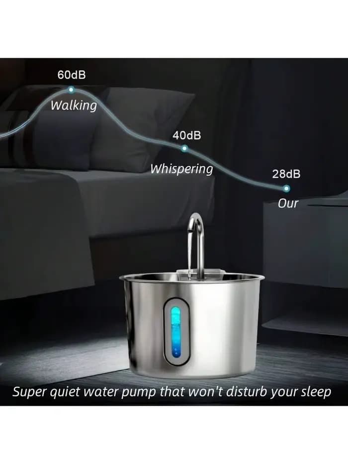 Fontaine à eau pour chat en acier inoxydable 2