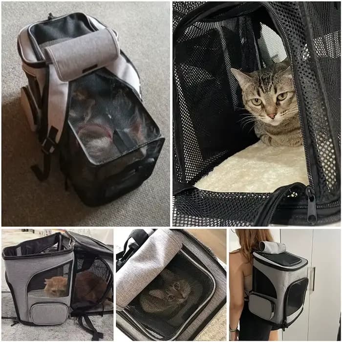Sac à dos de transport respirant pour animaux de compagnie
