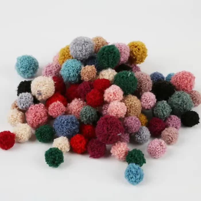 Pompon doux 15/20mm, 10 pièces/lot