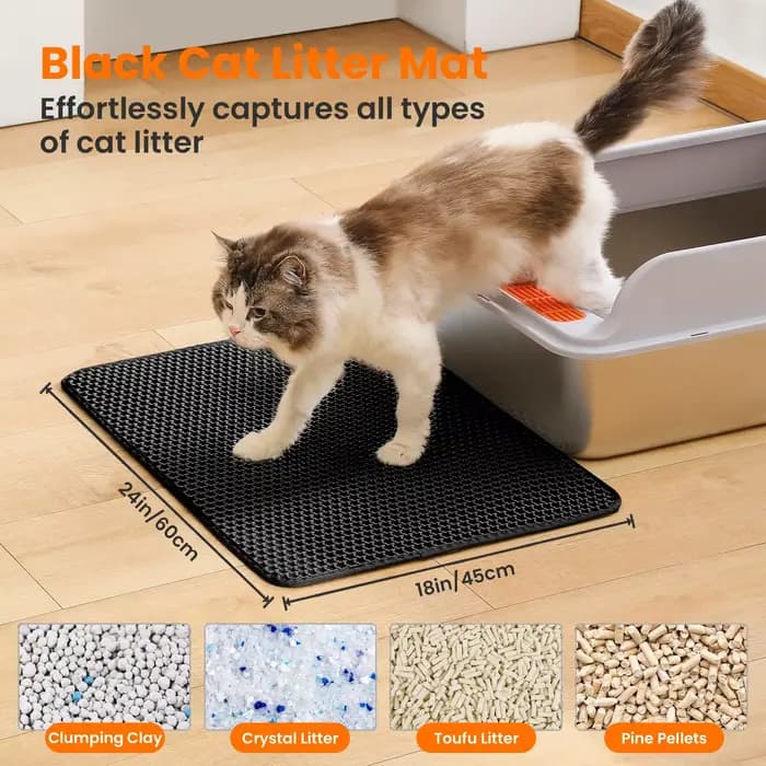 Tapis pour litière de chat