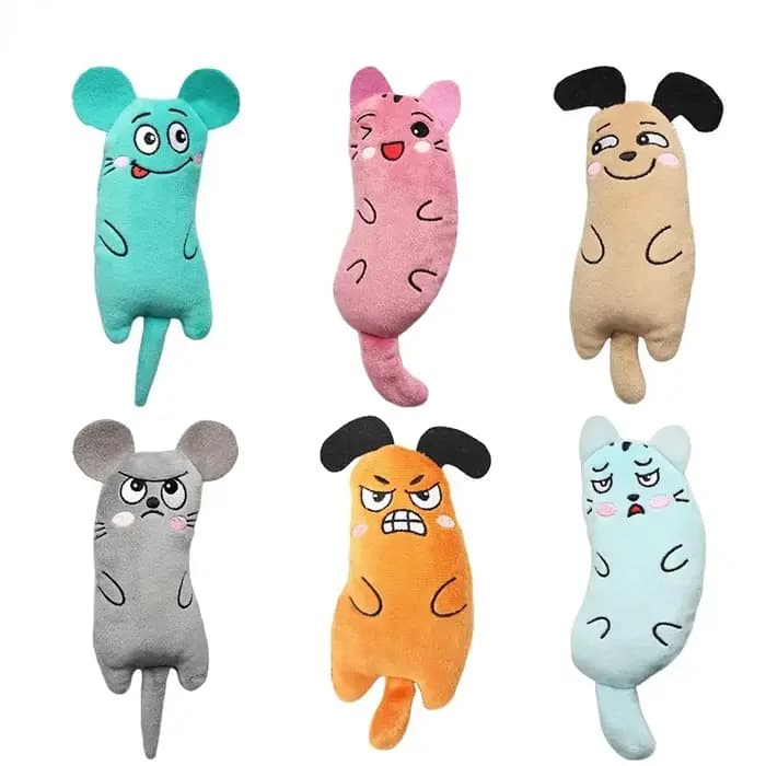 Griffes pouce morsure chat menthe pour chats chaton chaud jouet à mâcher drôle mignon en peluche