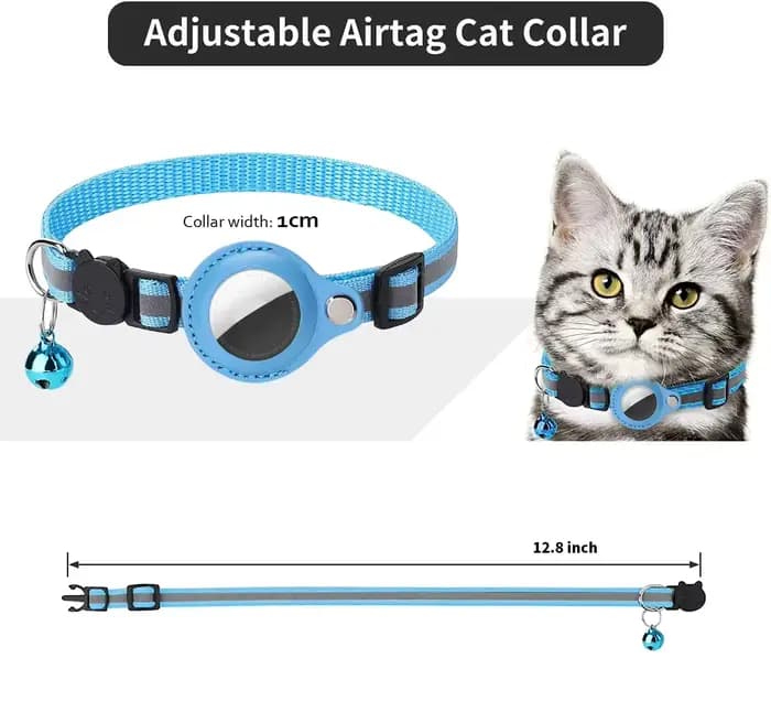 Collier anti-perte pour chat avec étui de protection pour Airtag GPS Tracker
