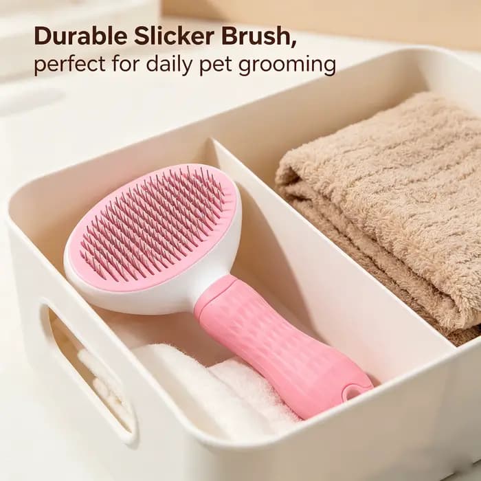 Brosse autonettoyante pour chiens et chats
