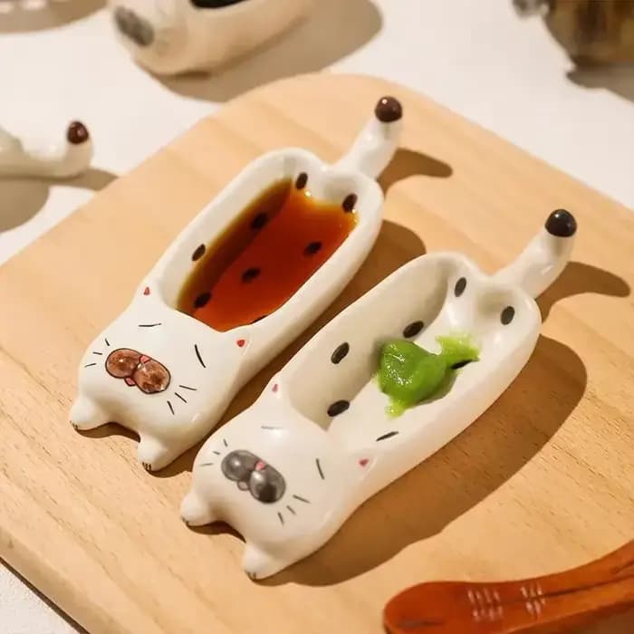 Pio d'assaisonnement en céramique chat mignon