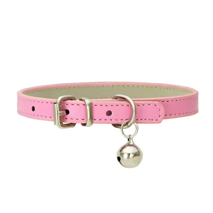 Collier de chat mignon en Faux cuir solide