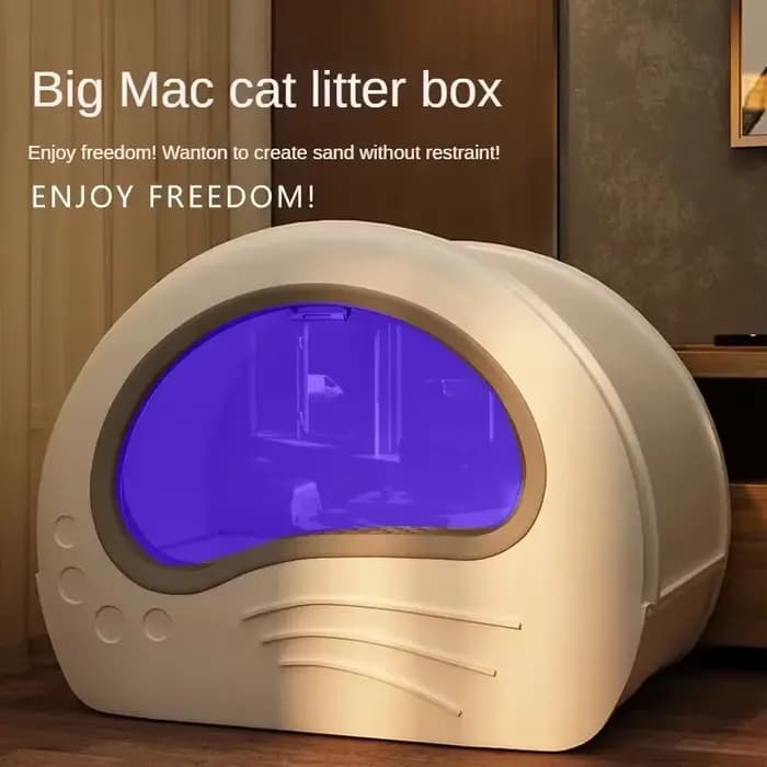 Bac à Litière Surdimensionné pour Chat