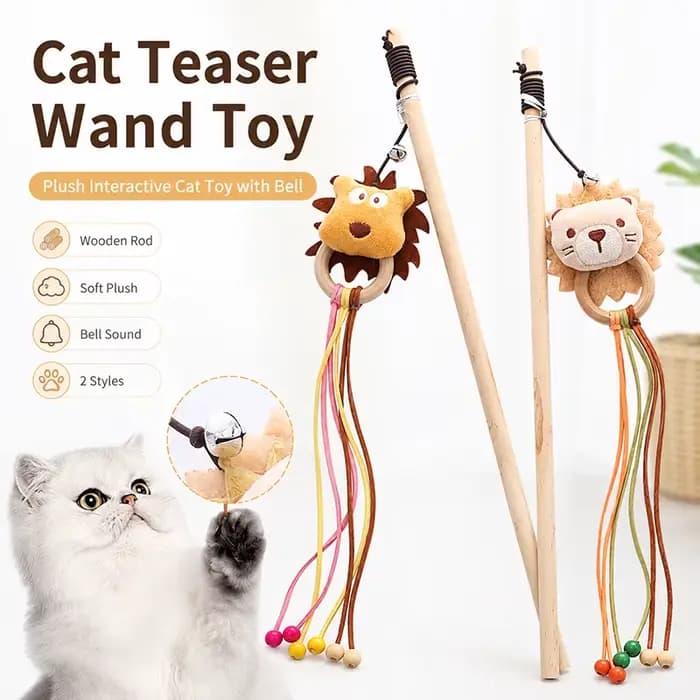 Jouet interactif en bois pour chat