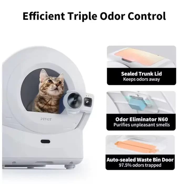Bac à litière autonettoyant pour chats