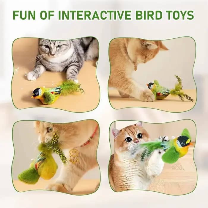 Jouet pour chat, simulation d'oiseau meulant