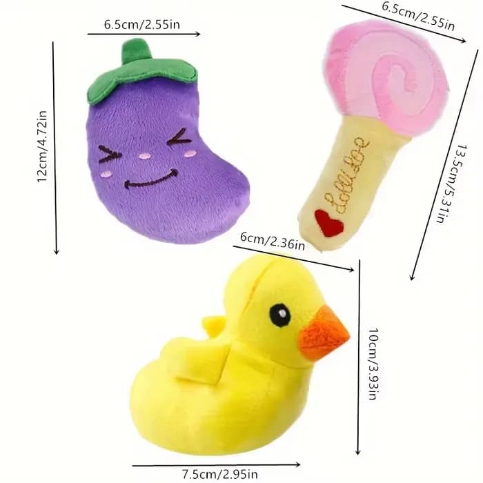 Ensemble de 7/10 pièces de jouets sonores pour chiots, à mâcher en peluche pour animaux de compagnie, collations aux fruits et légumes, jouets pour chiots, adaptés aux jeux mignons
