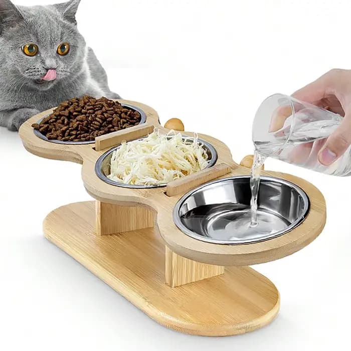 Mangeoire et abreuvoir pour chat