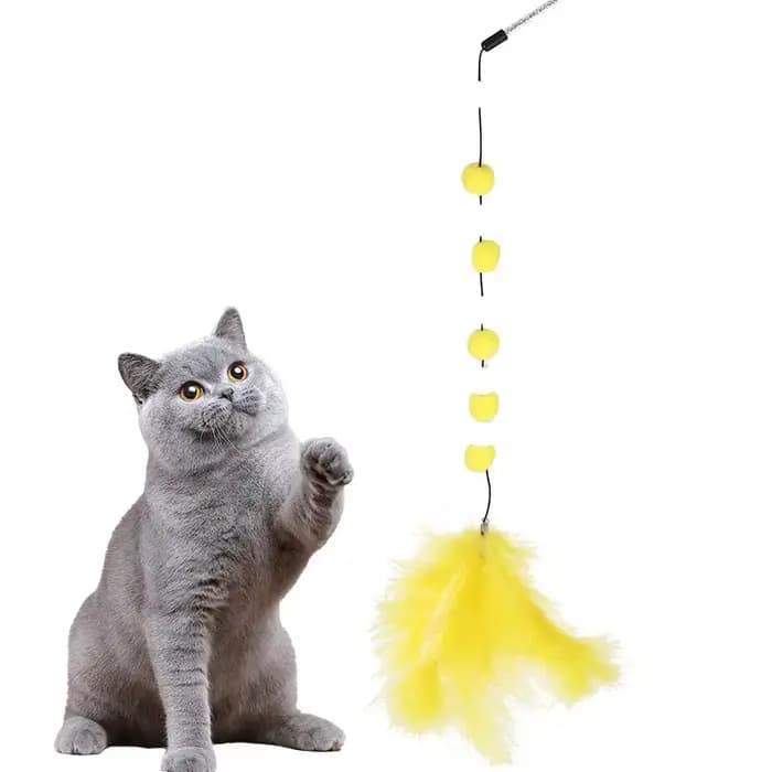 Jouet coule en boule de laine pour chat